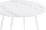 Деревянный стол Notta Абилин 90х76 мрамор белый / белый матовый 520594