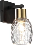 Бра Lumion Ice 6562/1W черный, золотой/прозрачный/металл/стекло E27 1*40W 220V