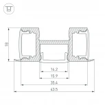 Профиль ARH-TRI-D-2000 ANOD (Алюминий) 018829 Arlight