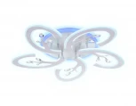 Потолочная люстра Ambrella Acrylica FA512 (регулировка яркости, LED, 220V, пульт управления, цветы)