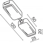 Коннектор питания прямой Radity встраиваемый белый (магнитный) Maytoni Technical TRA084C-W-12