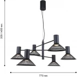 Подвесная люстра F-Promo Metrics 4623-6P (LED, 220V, на тросе)