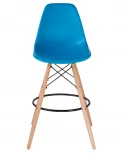 Стул барный DSW BAR (ножки светлый бук, цвет сиденья голубой (BE-02))
