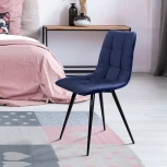 Стул UNO, бархат синий 29 / чёрный конус Top Concept UNO 74696