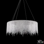 Подвесная люстра светодиодная APL LED Sicilia SH02.73.B.Ni.4000 (220V, хрусталь, на тросе)