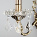 Бра Eurosvet 3281 3281/1 античная бронза / прозрачный хрусталь (220V, хрусталь Strotskis, подвески, подсвечник, свеча)