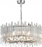 Подвесная люстра Newport 8500 8510/C nickel (220V, хрусталь, на цепи, круглые)