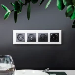 Рамка на 4 поста Favorit (белый,стекло) Werkel W0041101 (a051194)