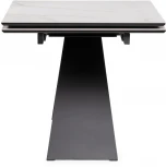 Керамический стол Woodville Ноттингем 160(220)х90х79 белый мрамор / черный 553543