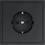 Розетка с заземлением и шторками (графит) Voltum S70 VLS040207