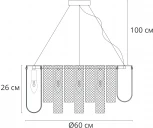 Подвесная люстра Arte Lamp Denebola A4074LM-10CC (220V, на тросе, круглые)