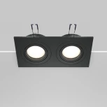 Встраиваемый светильник Atom GU10 2x50Вт Maytoni Technical DL024-2-02B (220V)