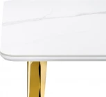 Керамический стол Селена 180 (Селена 3 180х90х77 белый мрамор / золото) Notta арт.572190