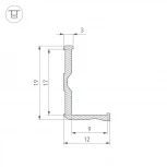 Профиль ALM-BASE-H10-2000 RAL9016 (Алюминий) 026691 Arlight