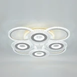 Потолочная люстра светодиодная Escada Klio 10276/8LED 135Вт, металл/акрил, белый (220V, пульт управления)