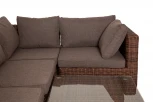 Трансформирующаяся лаунж-зона из искусственного ротанга, цвет коричневый 4SIS Лунго LS5O1T1-7-SET brown