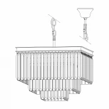 Подвесная люстра ярусная каскадная Citilux Мартин CL332231 (220V, хрусталь, на цепи)