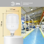 Лампочка светодиодная E27 с переходником на E40 60W ЭРА LED POWER T120-60W-4000-E27 с переходником на E40/E40 R