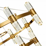 Подвесная люстра Gemina SL6007.203.32 Латунь/Прозрачный LED 32*2,5W 4000K (220V, на тросе, кольцо)