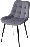 Стул ХОФМАН, цвет H-14 Cерый, велюр / черный каркас