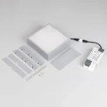 Встраиваемый точечный светильник DL-GRIGLIATO-S140x140-18W Day4000 (GR, 100 deg, 230) (Arlight, IP40 Металл) 047682 (LED)