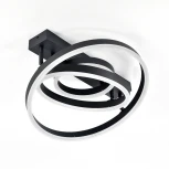 Потолочная люстра светодиодная с таймером Escada Enke 10266/3LED 80Вт, с ПДУ, металл/акрил, черный (220V, кольцо)