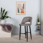 Стул барный R-Home Lars Грей/Черный