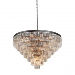 Подвесная люстра Vitaluce V5225-1/14+35+1 (220V, хрусталь, на цепи, круглые)