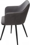Стул M-City FORT 360 град. поворот. B28 Темно-серый, велюр / черный каркас,