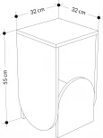 Стол приставной NUN SIDE TABLE (Темно-серый) LEVE
