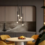 Подвесной светильник светодиодный Odeon Light Fiano 4373/3LA черный/хрустальн. стекло/металл IP20 LED 3W 400Лм 3000K 220V (на проводе, круглые)