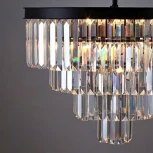 Подвесная люстра каскадная Rh 1920S Odeon Clear Glass Fringe Chandelier D80 ImperiumLoft 40,292 (73479-22) (220V, на цепи)