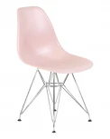 Стул обеденный DSR (ножки хром, цвет светло-розовый (PK-02))