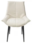 Обеденный стул M-City Осло Светло-бежевый Vivaldi #V02, велюр / черный каркас