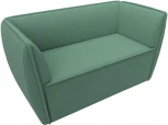 Диван кухонный прямой Бергамо 2-х местный (Зеленый/Рогожка) Лига Диванов арт.123703