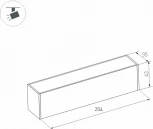 светильник магнитный MAG-FLAT-45-L205-6W Day4000 (BK, 100 deg, 24V, DALI) (Arlight, IP20 Металл) 046572