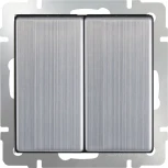Выключатель двухклавишный (глянцевый никель) Werkel W1120002 (a051081)