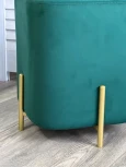 Пуф для гостиной OTTO, цвет Velutto 33 Изумрудный, велюр / золотой каркас M-City OTTO 464M05083