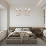 Подвесная люстра Arte Milano AM349159 349159/8 WT (220V, на цепи, подсвечник, свеча)