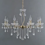 Подвесная люстра ILLUMICO IL0265-8PSQ-39 AB (220V, на цепи, подсвечник, свеча)