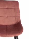 Стул ABRUZZO (mod. 8060) металл/вельвет, 52 х 63 85 см, коралловый (HLR 44)/черный Tetchair 19236
