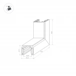 Коннектор угловой MAG-ORIENT-CON-2620-L90-EXT (BK, внешний) (Arlight, IP20 Металл) 036021