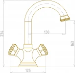 Смеситель Bronze de Luxe 21981 для раковины
