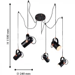 Подвесная люстра Favourite Ampolla 2007-5P (220V, на проводе, паук)