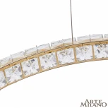 Подвесной светильник Arte Milano Venezia 311311/D800 GD (регулировка яркости, LED, 220V, хрусталь, пульт управления, на тросе, кольцо)