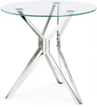 Стеклянный стол Woodville Roko 80 chrome 15665