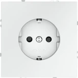 Розетка с заземлением и шторками (белый матовый) Voltum S70 VLS040202