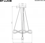 Подвесной светильник ST Luce Orione SL6209.403.35 Черный/Черный, Белый LED 1*35W 3000K (220V, на тросе)