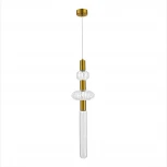 Подвесной светильник ST Luce Tacche SL6117.203.03 Латунь/Золотой, Прозрачный LED 3*3W 3000K (220V, на проводе)