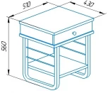 Тумба прикроватная ГРЕТА ММД 205 чёрный/дуб вотан, Форвард